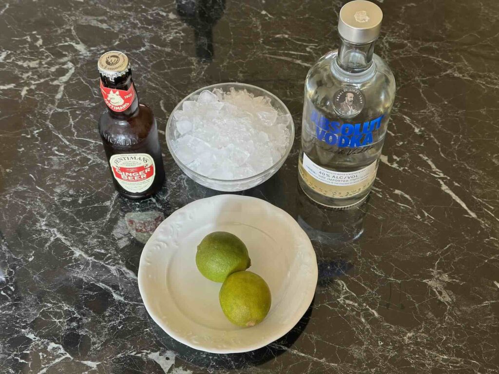 Koktel Moscow Mule, sastojci.
