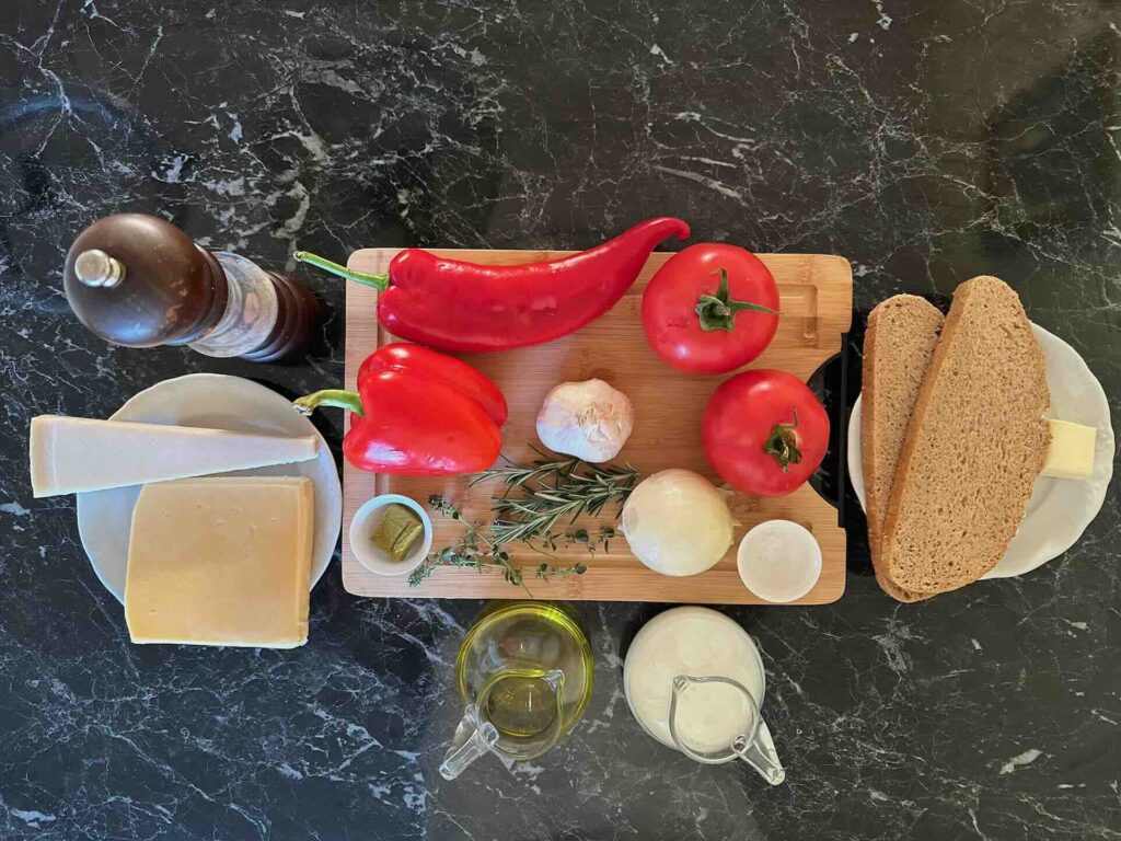 Potaž od paradajza, sastojci.