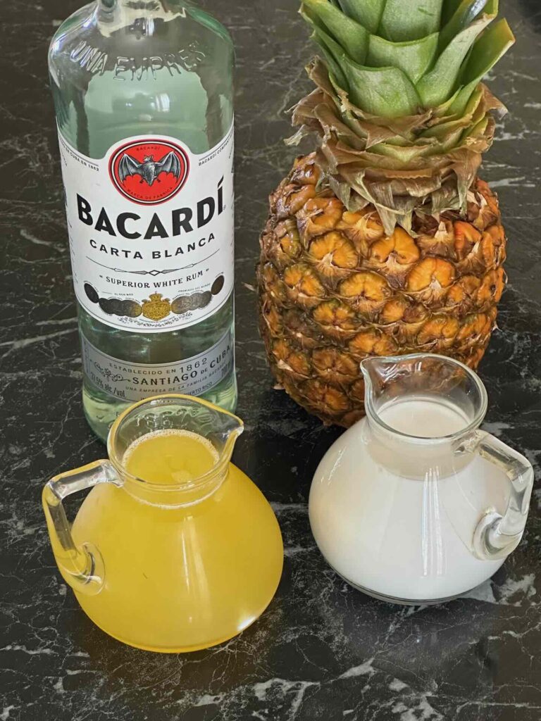 Sastojci za Piña Colada koktel